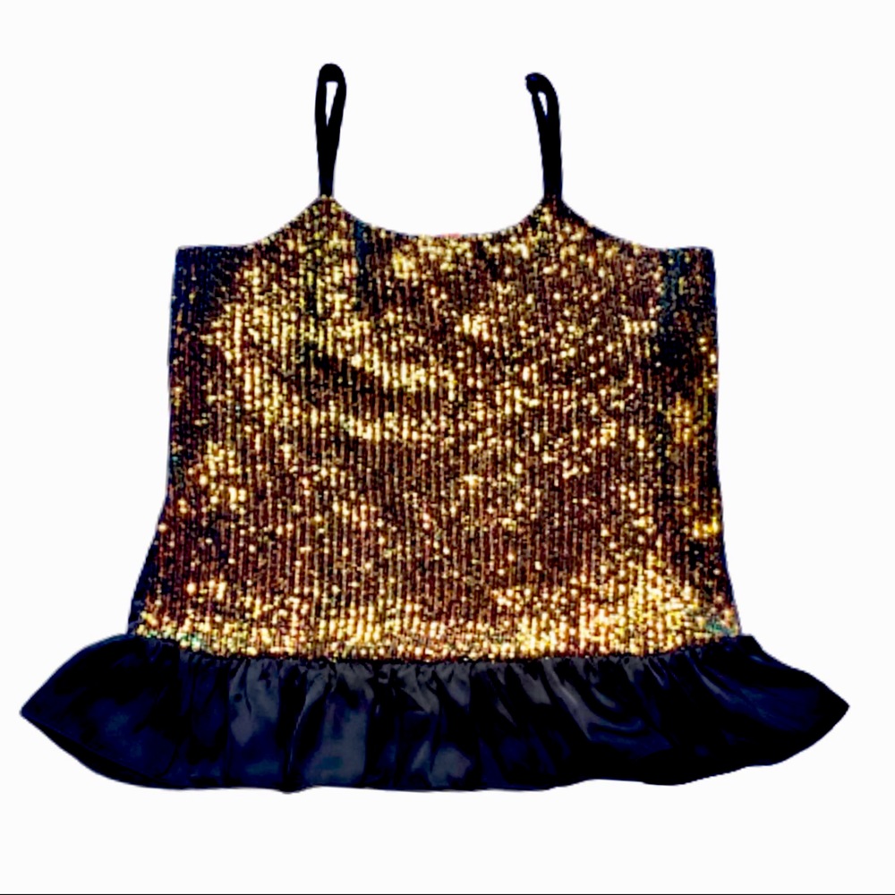 Sequins Antique Gold and Black Camisole